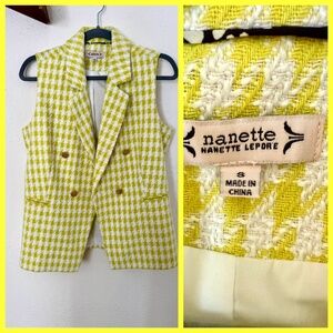 NANETTE nanette lepore Plaid Double Breasted Vest